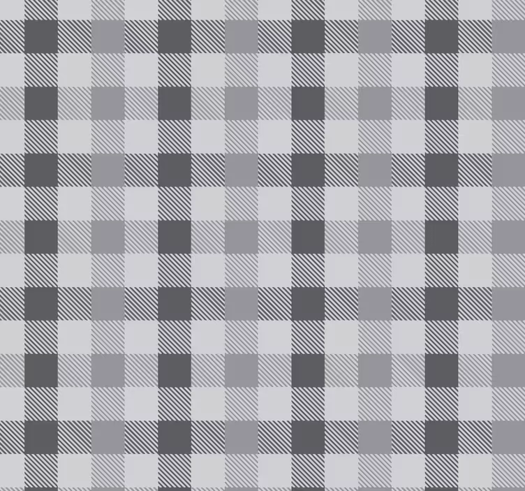 Zavjese za kuhinju sivi gingham uzorak - TenStickers