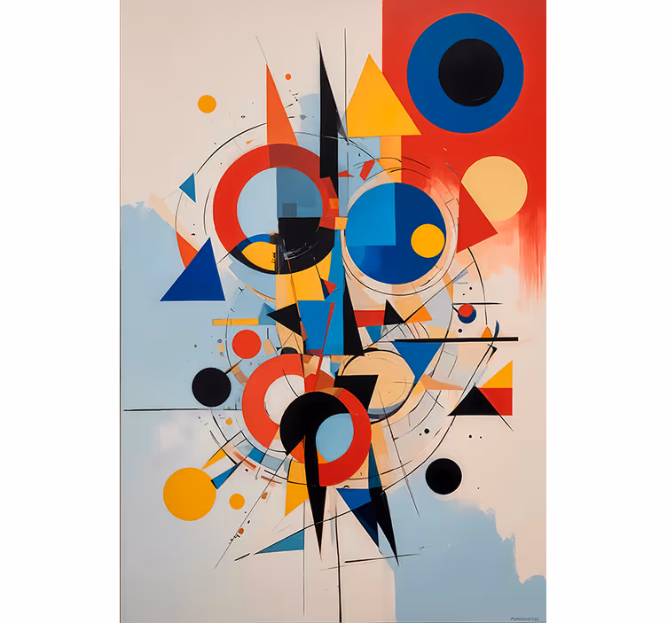 Rolo zavjese s crtežima geometrijsko slikanje - TenStickers