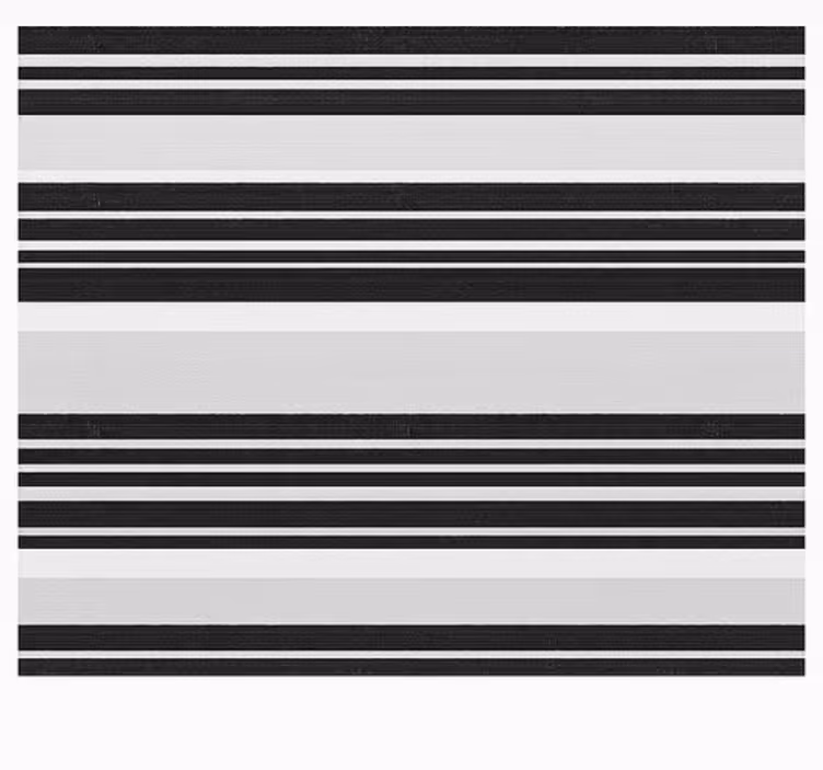 Rolo zavjese kupaonica righe bianco nero - TenStickers