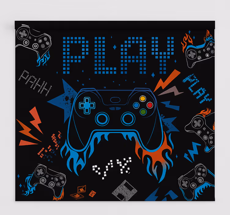 Rolo zavjese štreber retro punk igraća konzola - TenStickers