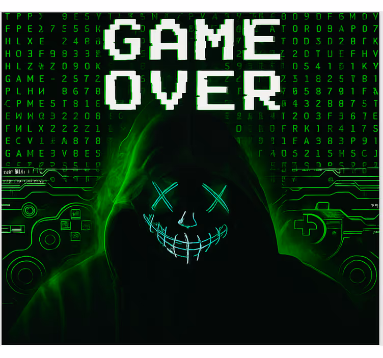Rolo zavjese štreber maskirani hakirani game over - TenStickers