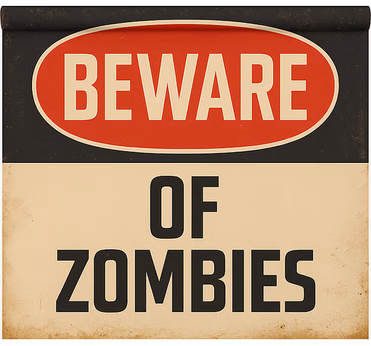 Rolo zavjese štreber čuvajte se zombija - TenStickers