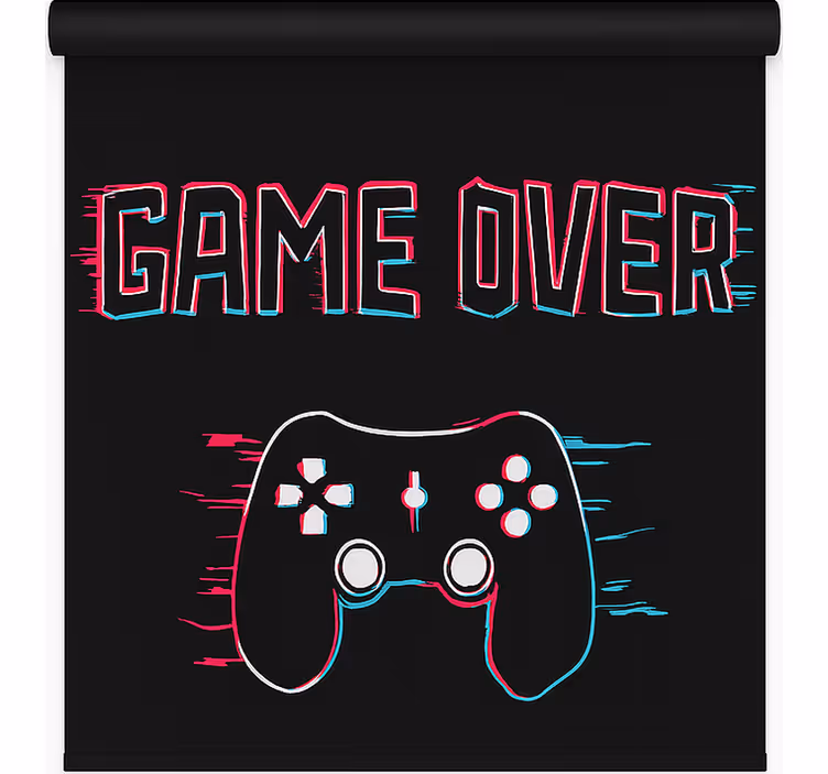 Rolo zavjese štreber game over - TenStickers