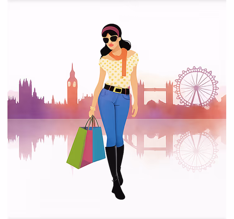 Rolo zavjese tinejdžerski djevojka iz londonskog grada - TenStickers