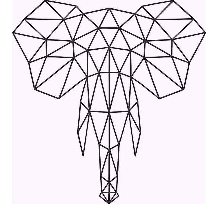 Rolo zavjese tinejdžerski moderni geometrijski slon - TenStickers