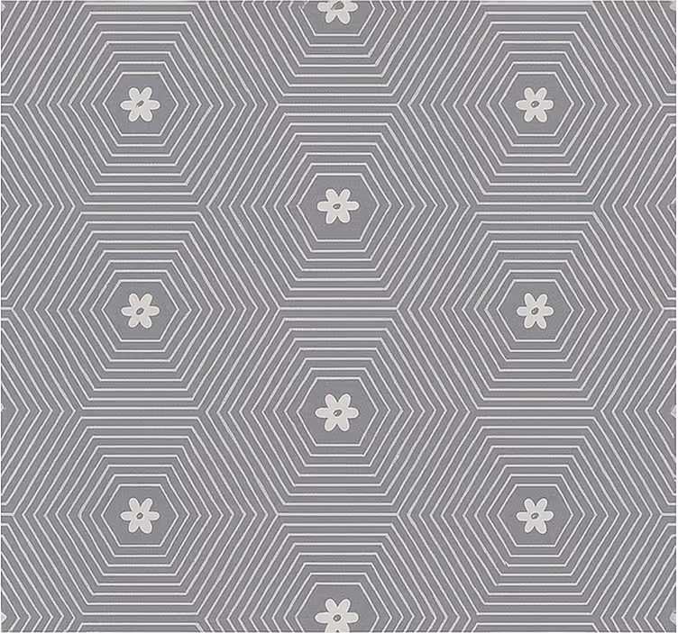 Rolo zavjese tinejdžerski sivi šesterokut geometrijski - TenStickers