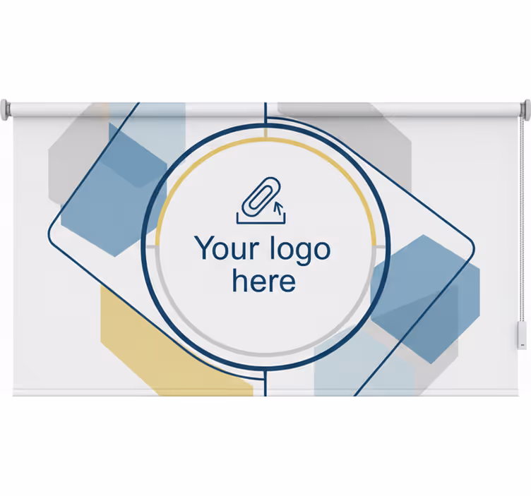 Rolo zavjese ured s prilagođenim dizajnom logotipa - TenStickers