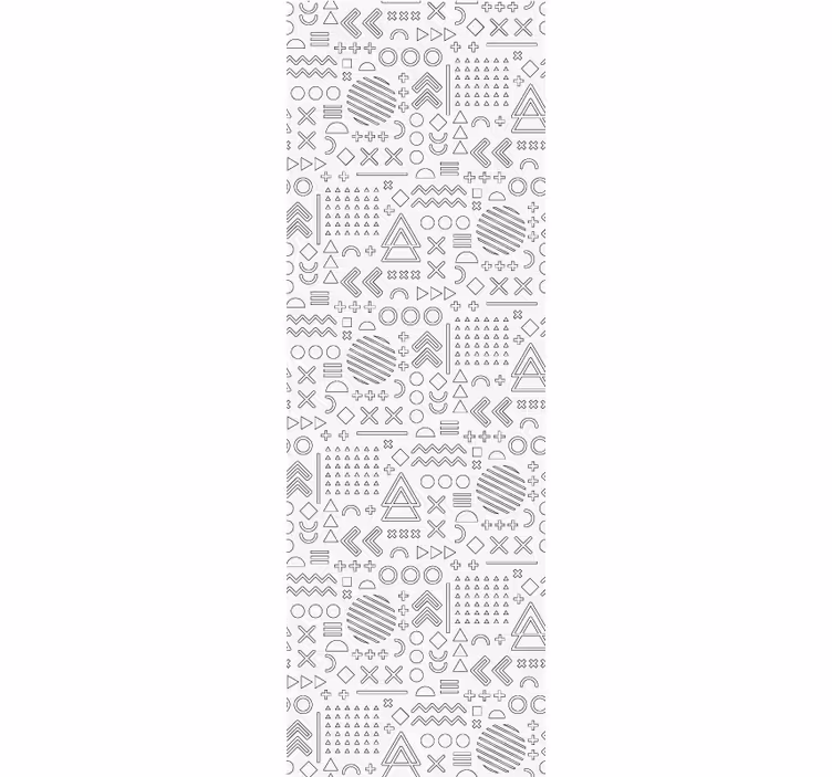 Rolo zavjese kućni ured s uzorkom geometrijskih skica - TenStickers