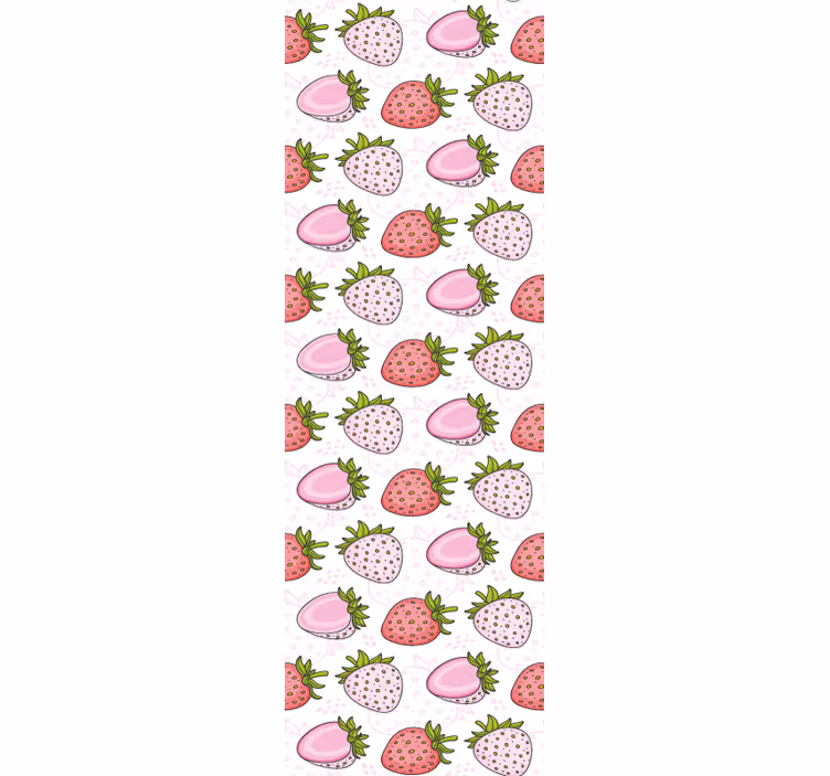 Zavjese za kuhinju s uzorkom jagoda - TenStickers