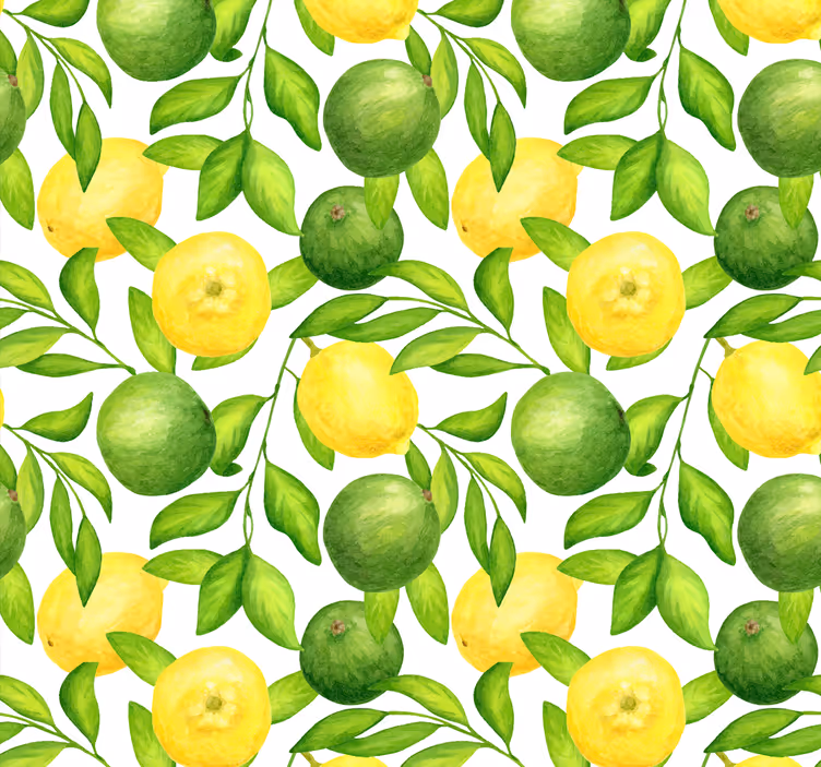 Zavjese za kuhinju s uzorkom citrusa - TenStickers