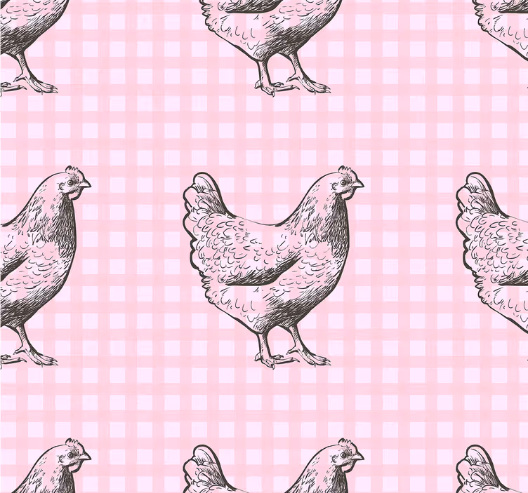 Zavjese za kuhinju s uzorkom kokoši - TenStickers
