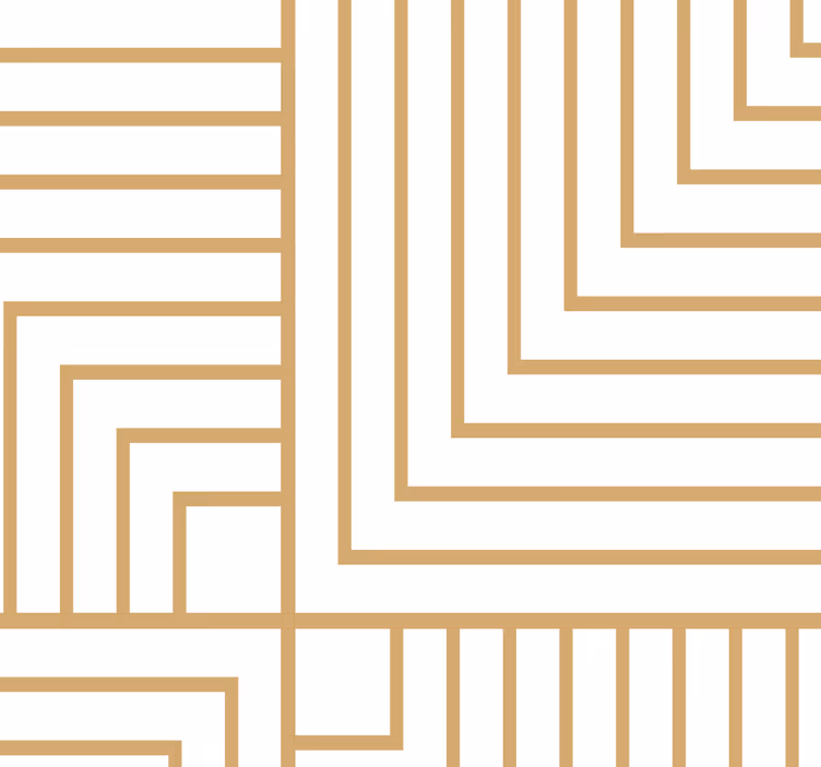 Rolo zavjese blagovaonica bijela i zlatna geometrija - TenStickers