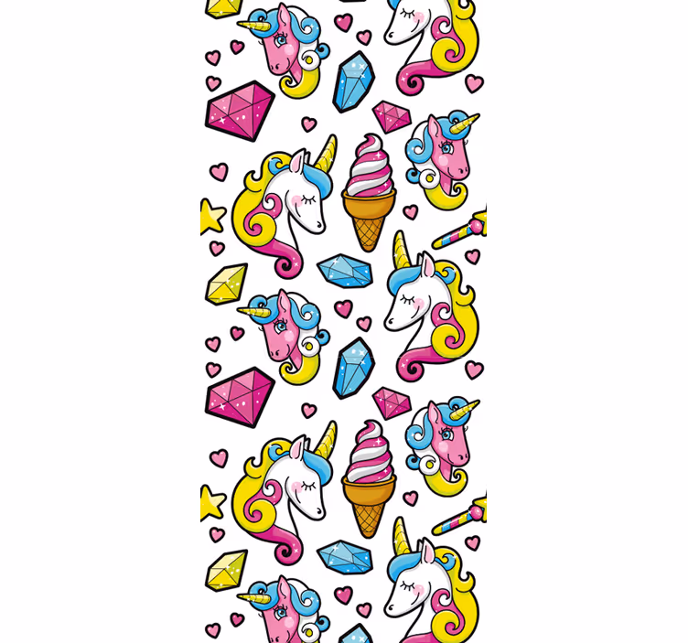 Zavjese za dječju sobu s motivom jednoroga - TenStickers
