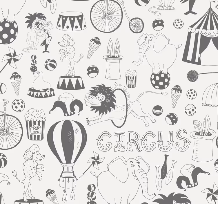 Zavjese za dječju sobu s motivom cirkusa - TenStickers