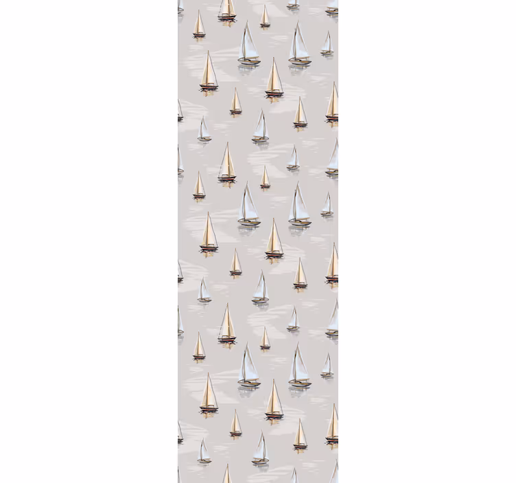 Zavjese za dječju sobu s elegantnim uzorkom jedrilica - TenStickers