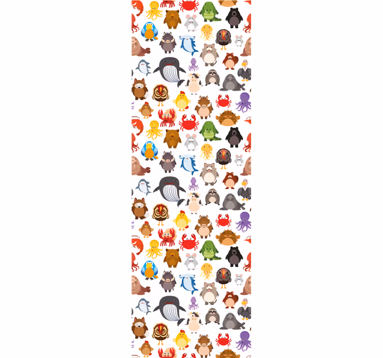 Zavjese za dječju sobu divlje životinje u bojama - TenStickers
