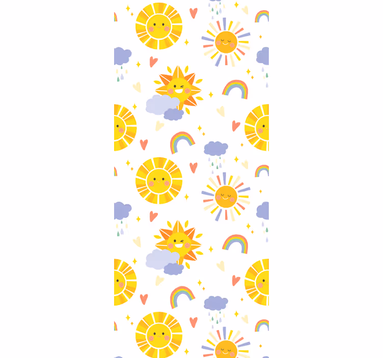Zavjese za dječju sobu s pastelnim dušicama i oblacima - TenStickers