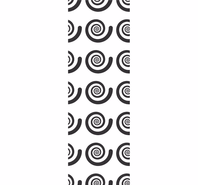 Zavjese za dječju sobu crno-bijela hipnotička spirala - TenStickers