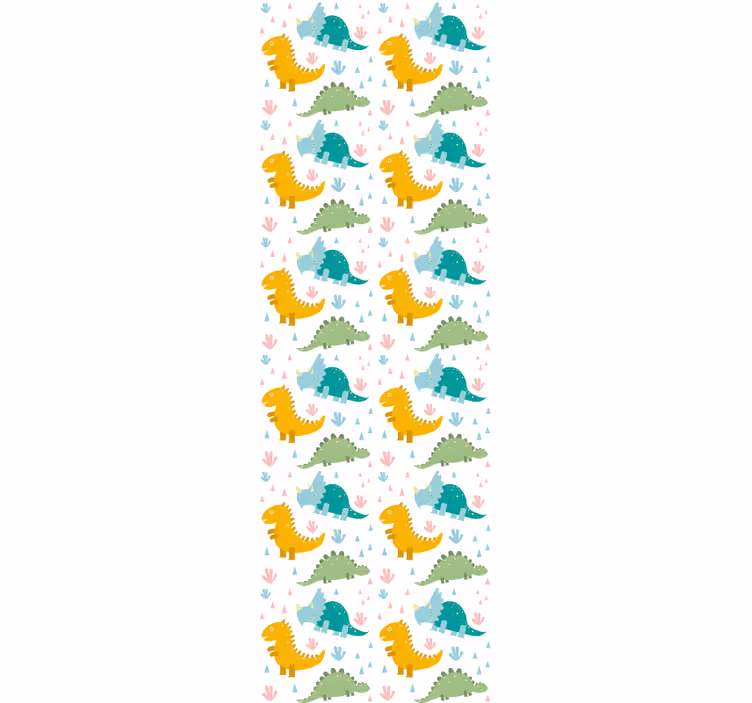 Zavjese za dječju sobu s uzorkom divnih dinosaura - TenStickers