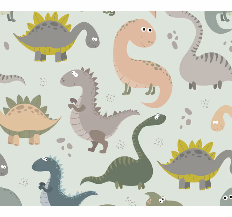Zavjese za dječju sobu s nasmijanim dinosaurima - TenStickers