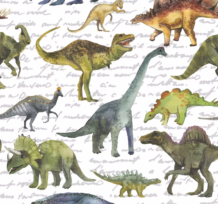 Zavjese za dječju sobu s realističnim dinosaurima - TenStickers