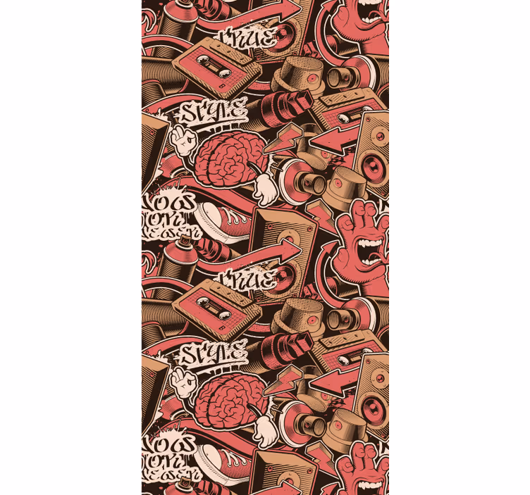 Rolo zavjese tinejdžerski s grafitnim uzorkom - TenStickers
