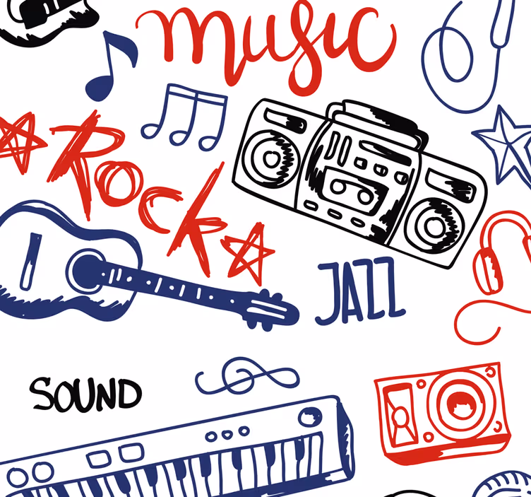 Rolo zavjese tinejdžerski glazbeni instrumenti - TenStickers