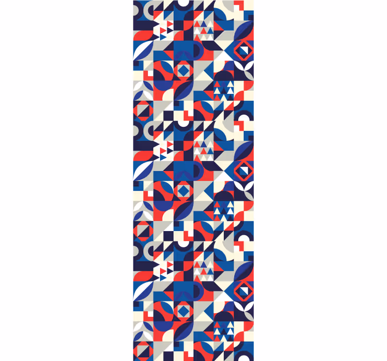 Rolo zavjese moderna crveno-plavi mozaik - TenStickers