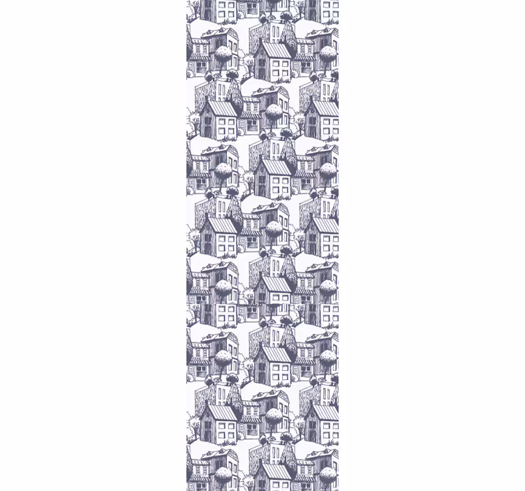 Rolo zavjese moderna uzorak gradske vintage. - TenStickers