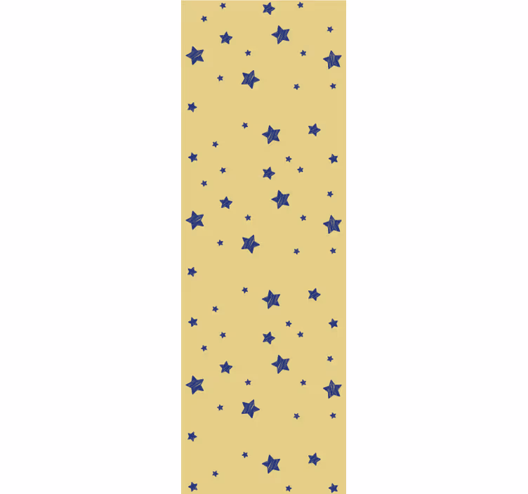 Rolo zavjese moderna plave zvijezde na žutoj pozadini - TenStickers