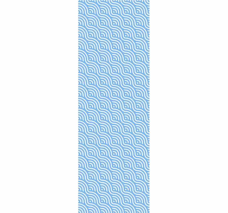Rolo zavjese moderna male plave valove - TenStickers