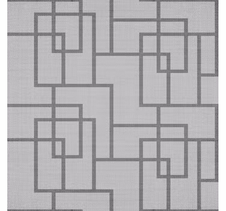 Sive zavjese s geometrijskim sivim linijama - TenStickers