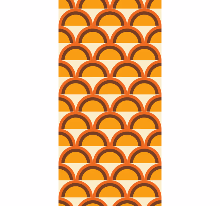 Rolo zavjese žuta boja s retro lukovima zalaska sunca - TenStickers