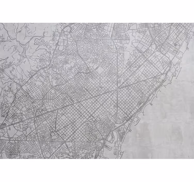 Zavjese za kuhinju s kartom barcelone - TenStickers