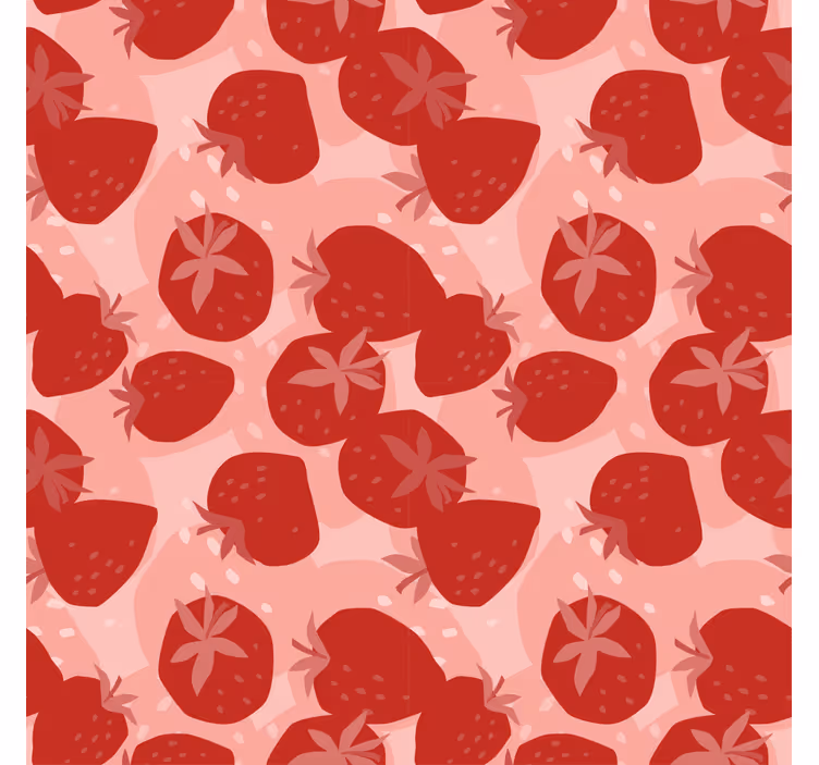 Zavjese za kuhinju s apstraktnim crvenim jagodama - TenStickers