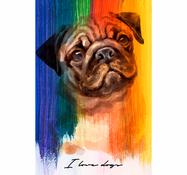 Zavjese za dnevni boravak dugački pug - TenStickers