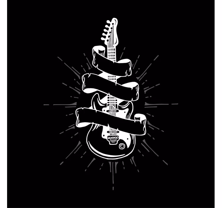 Zavjese za dnevni boravak guitar - TenStickers