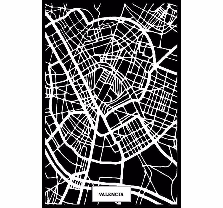 Zavjese za dnevni boravak mapa topografska valencia - TenStickers