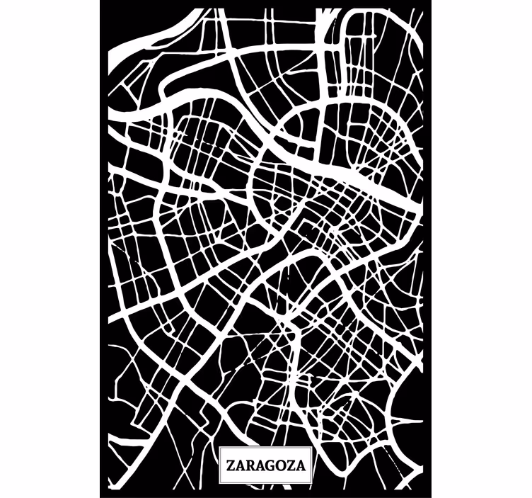 Zavjese za dnevni boravak mapa topografske zaragoze - TenStickers