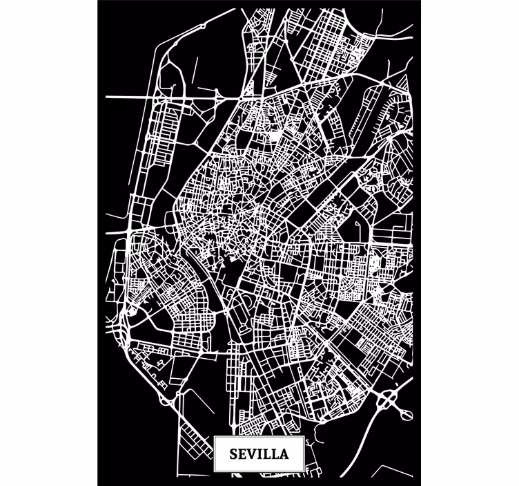 Zavjese za dnevni boravak mapa topografska sevilla - TenStickers