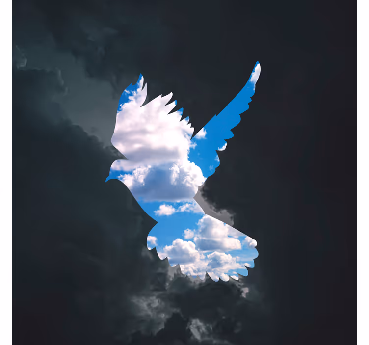 Zavjese za dnevni boravak rené magritte golubovi - TenStickers