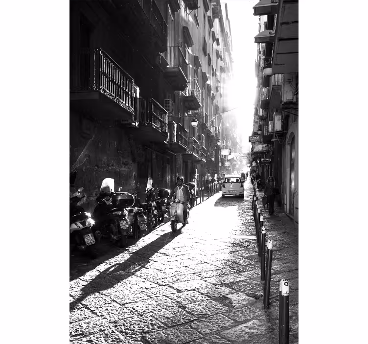 Zavjese za dnevni boravak u vintage stilu naples - TenStickers