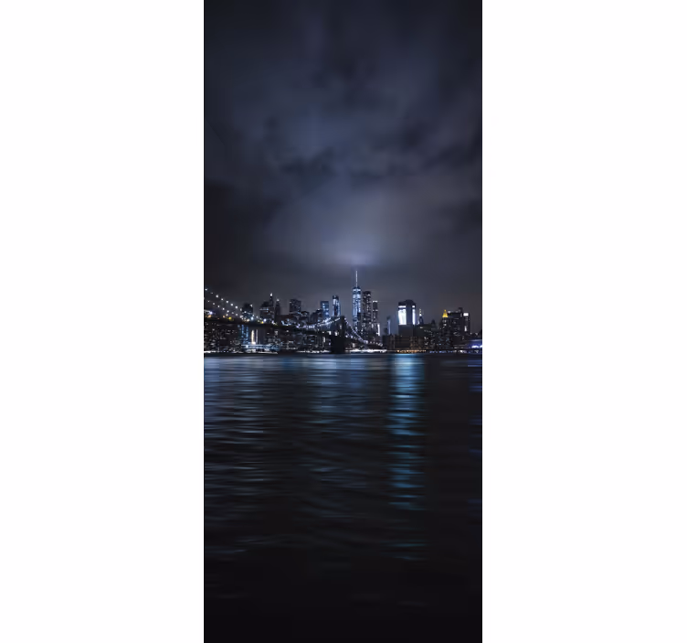 Crne zavjese za urbanu noćnu panoramu - TenStickers