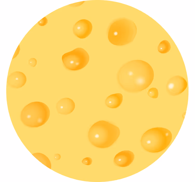 Rolo zavjese žuta boja s motivom švicarskog sira - TenStickers