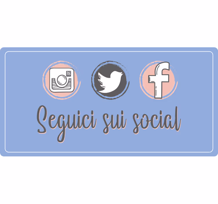 Ljubičaste zavjese za promociju na društvenim mrežama - TenStickers