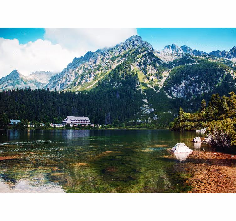 Zavjese za dnevni boravak poljski tatry jezero - TenStickers
