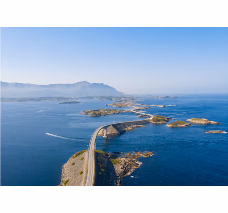 Zavjese za dnevni boravak atlantijska cesta norveška - TenStickers