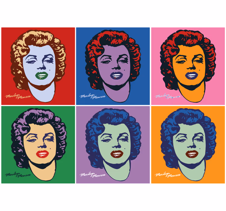 Zavjese za dnevni boravak u pop art stilu marilyn monroe - TenStickers