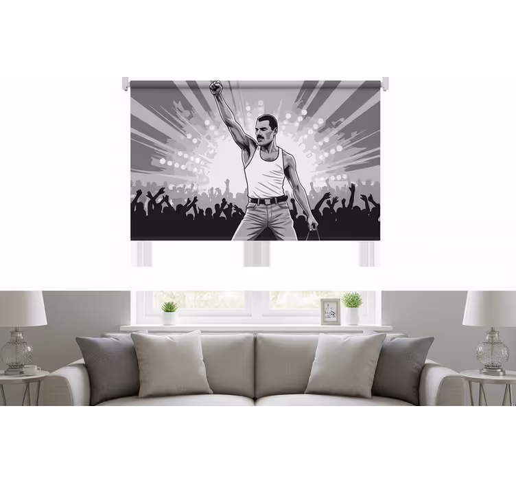 Zavjese za dnevni boravak freddie na wembleyu - TenStickers