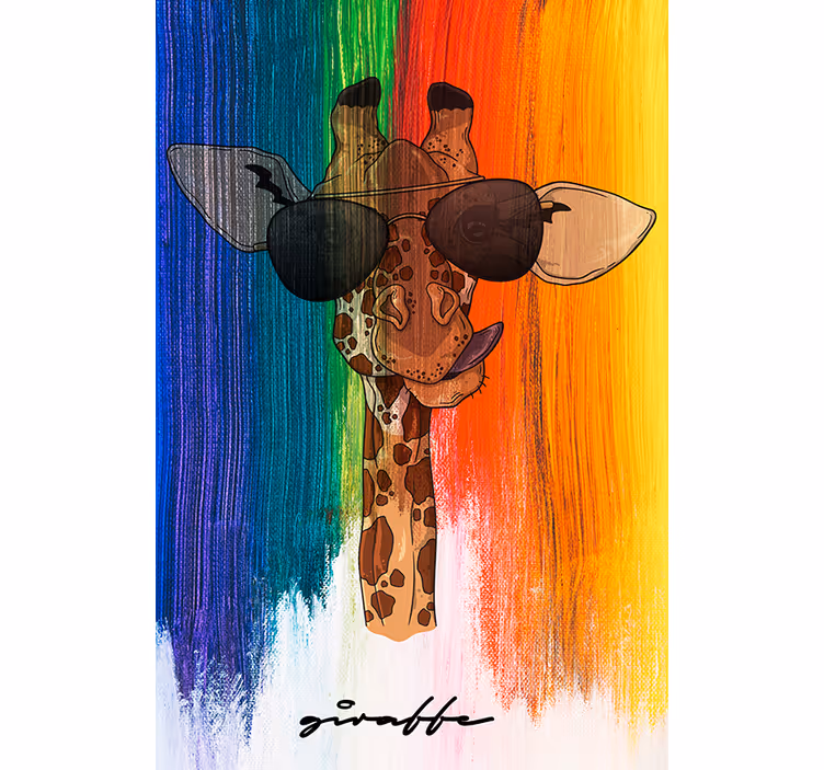 Zavjese za dnevni boravak duga giraffa - TenStickers